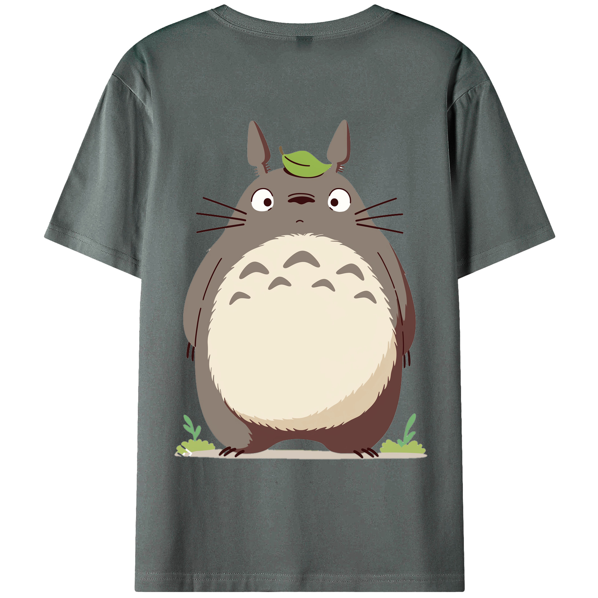 （画像用） となりのトトロ 草壁メイ 草壁サツキ My Neighbor Totoro Satsuki Kusakabe Mei Kusakabe 綿100％ メンズ半袖Tシャツ（バックプリント） 通気性